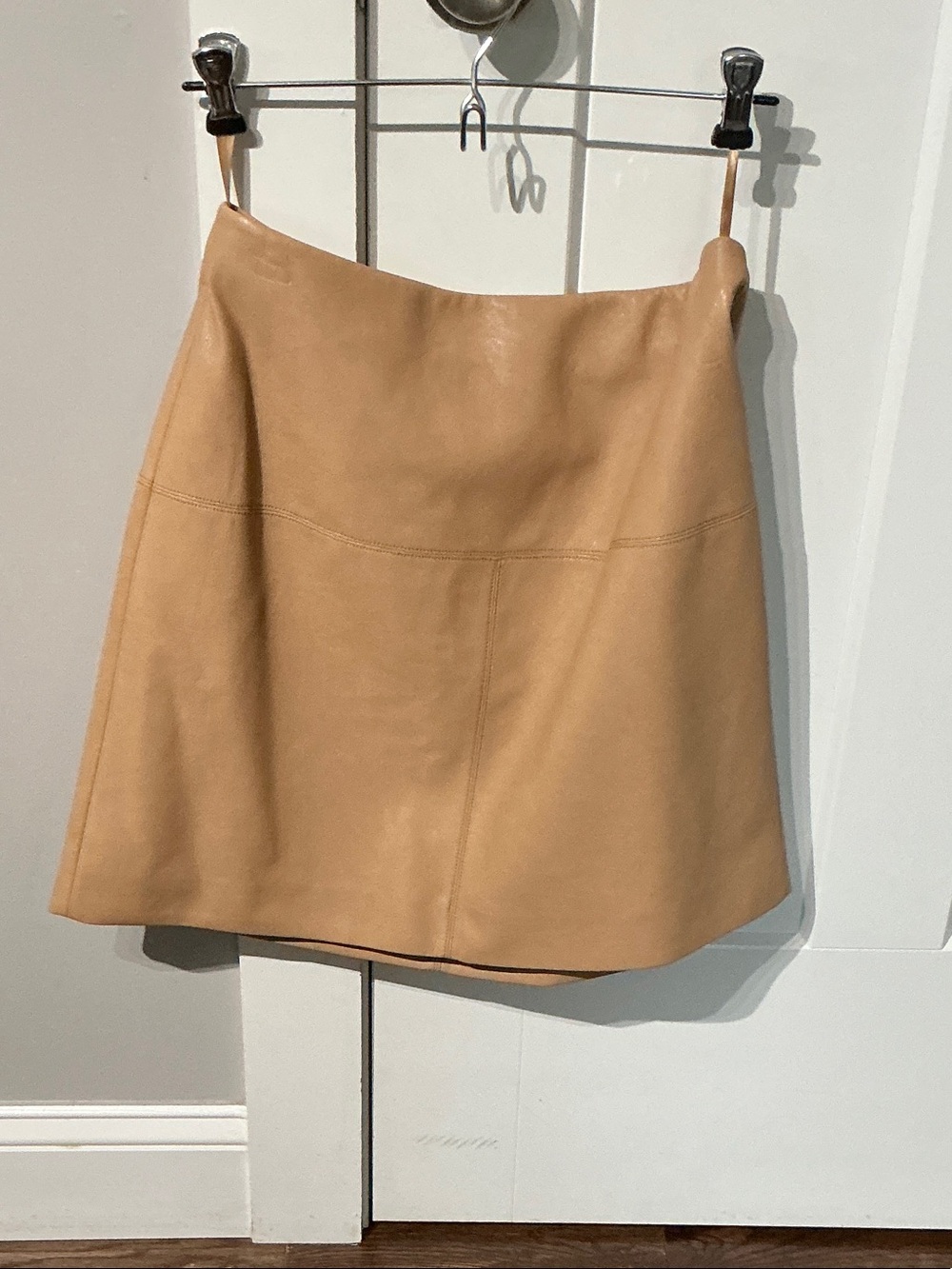 Ted Baker London Tan Leather Mini Skirt